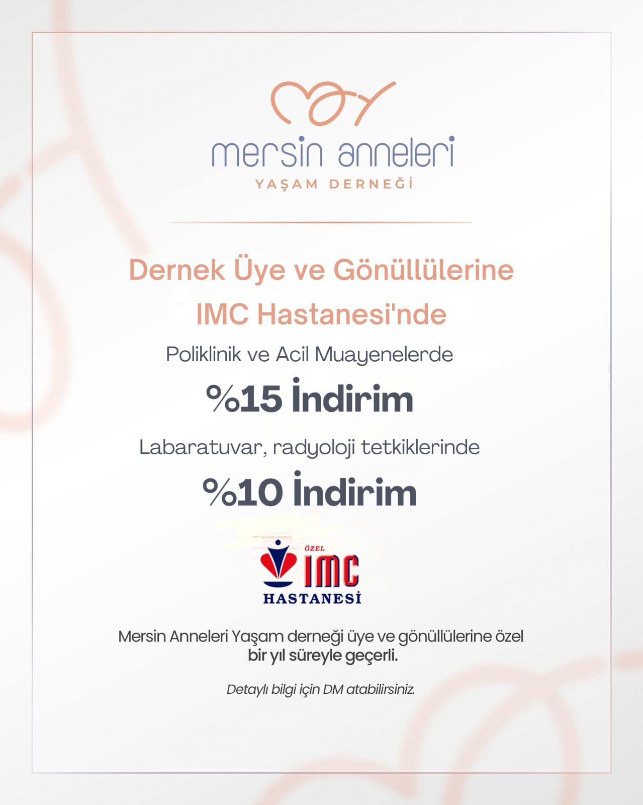 İmc Hastanesi indirim anlaşması